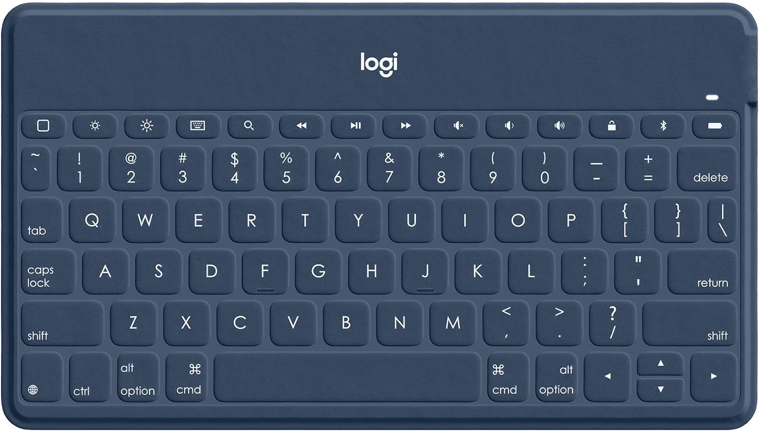 Logitech Keys-to-Go Super-Slim and Super-Light Bluetooth Keyboard for iPhone, iPad, Mac and Apple TV, Including iPad Air 5th Gen (2022) - Classic Blue