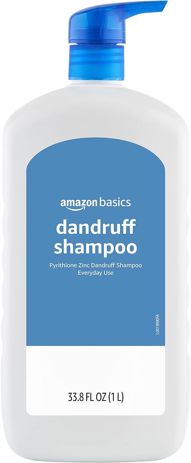 Amazon Basics Dandruff Shampoo, Everyday Use, Normal to Oily Hair, 33.8 Fluid Ounces, 1 Pack (Previously Solimo)