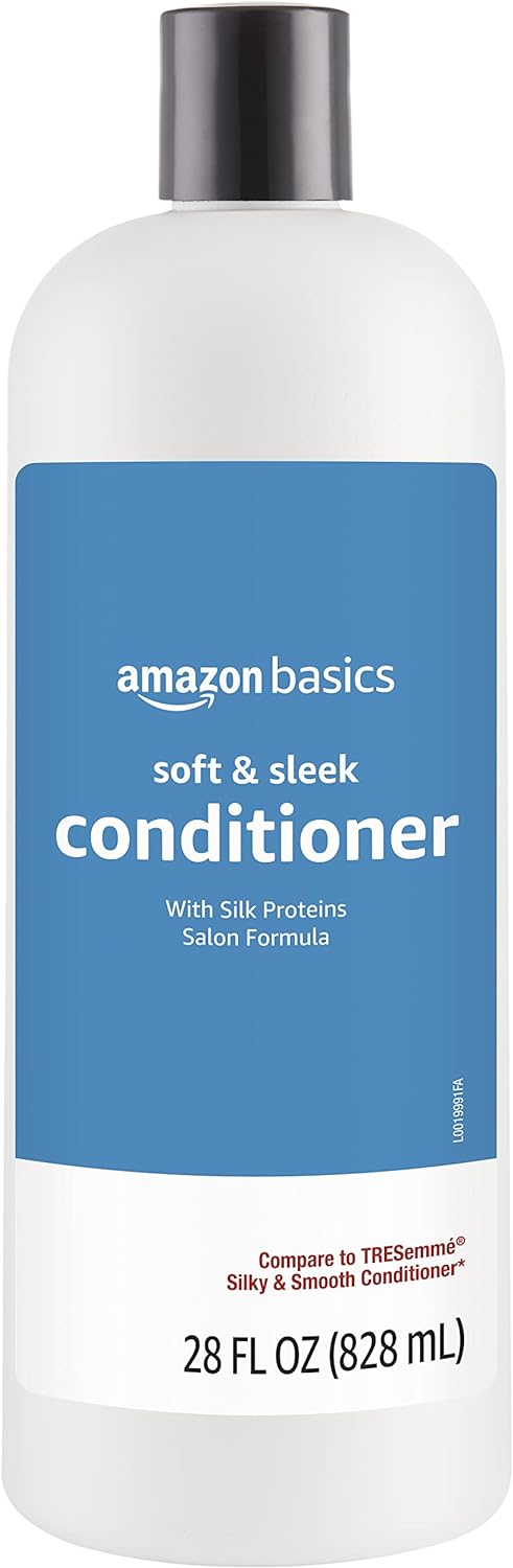 Amazon Basics Soft & Sleek Conditioner for Dry or Damaged Hair, 28 Fluid Ounce