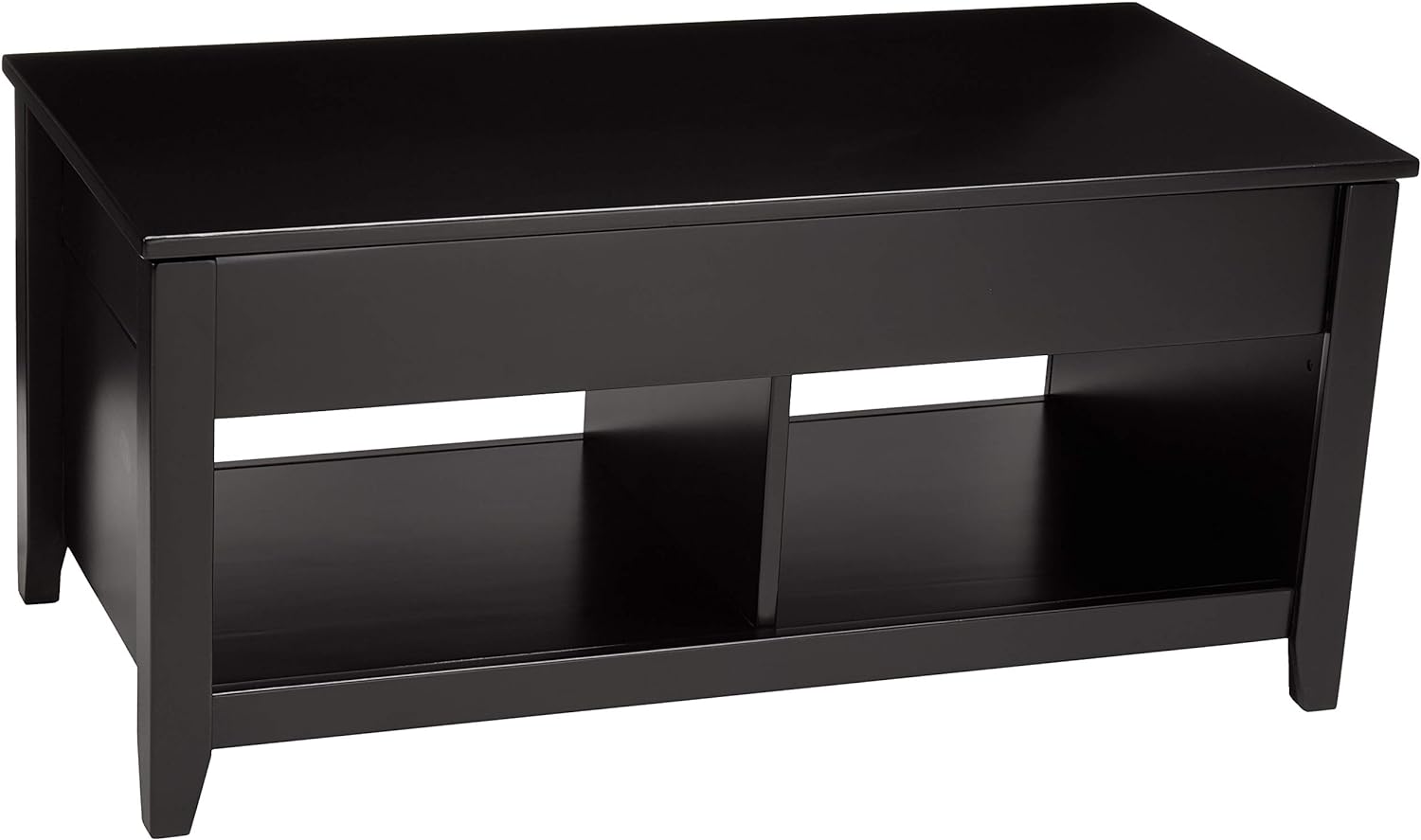 Amazon Basics Lift-Top Storage Rectangular Coffee Table, Black, 40 in x 18 in x 19 in