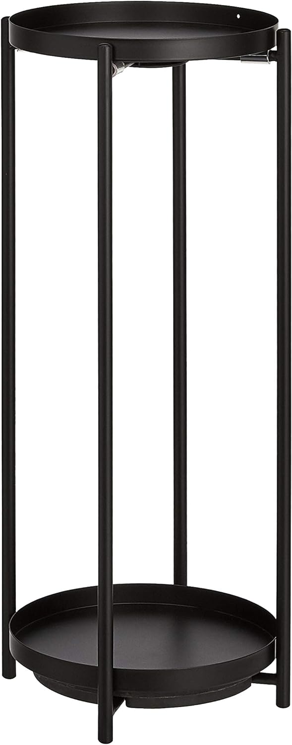 Amazon Basics Round Plant Stand, Black