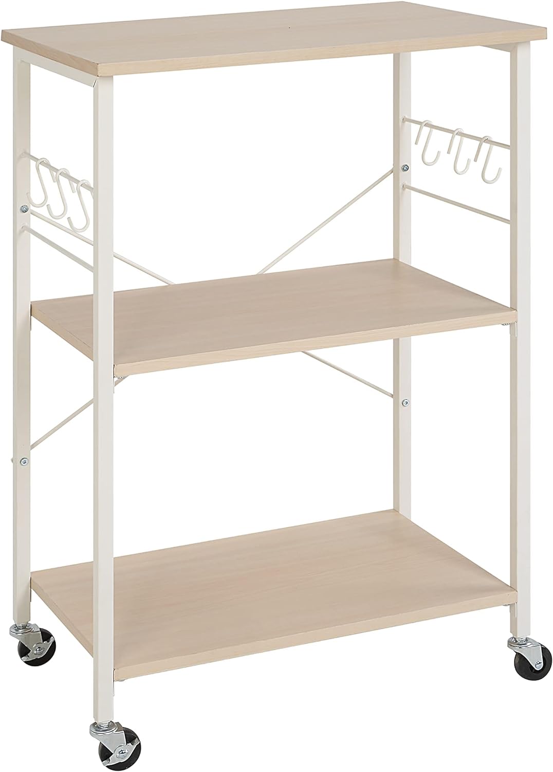 Amazon Basics SKS Storage Carts, 23.6", White/Beige