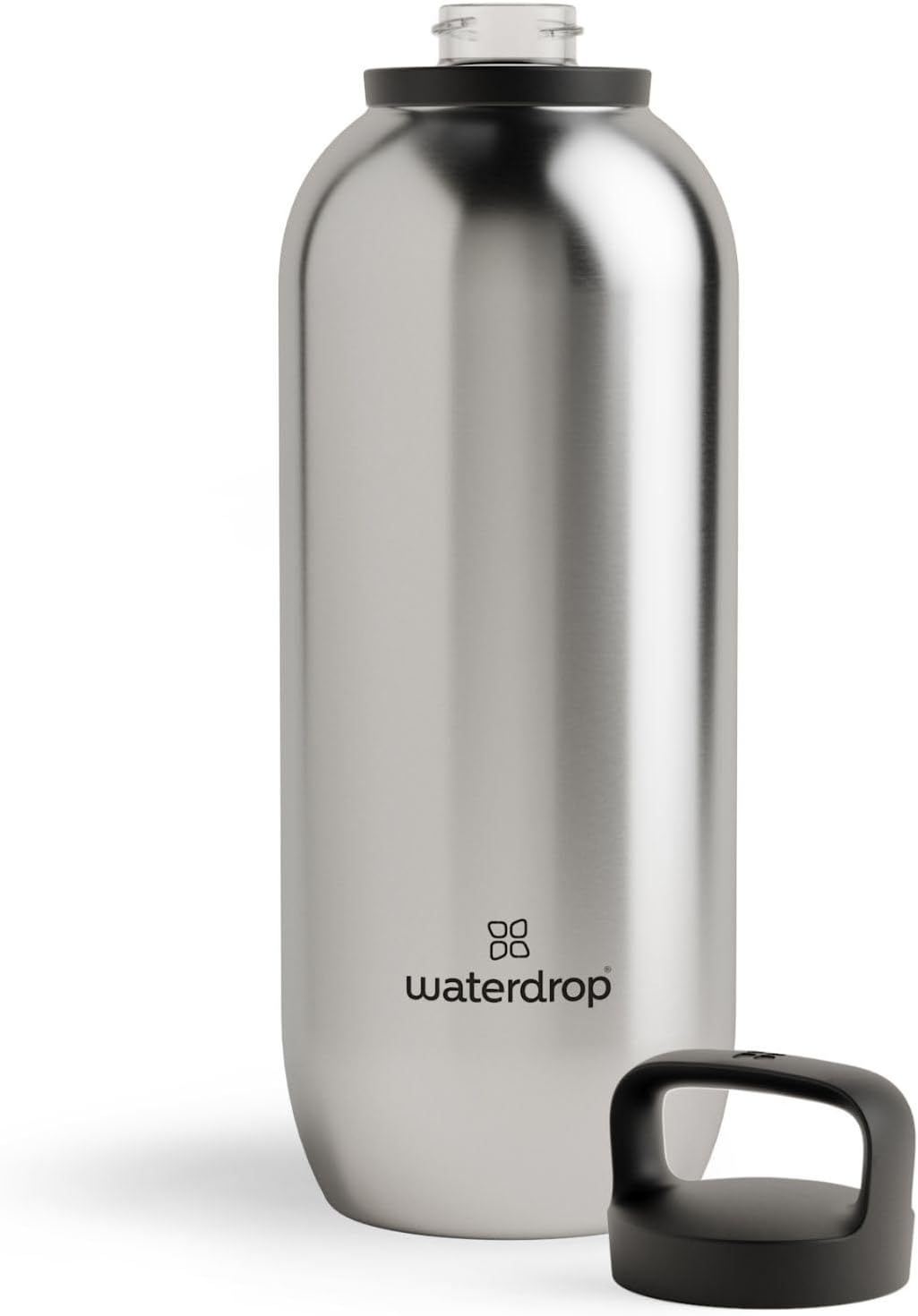 waterdrop Steel Bottle 47 oz - Stainless Steel Water Bottle, Vacuum Insulated & Double Walled - 12h Hot, 24h Cold - Flask Thermos - Leak-proof Drinks Bottle - Reusable, Robust, BPA-free