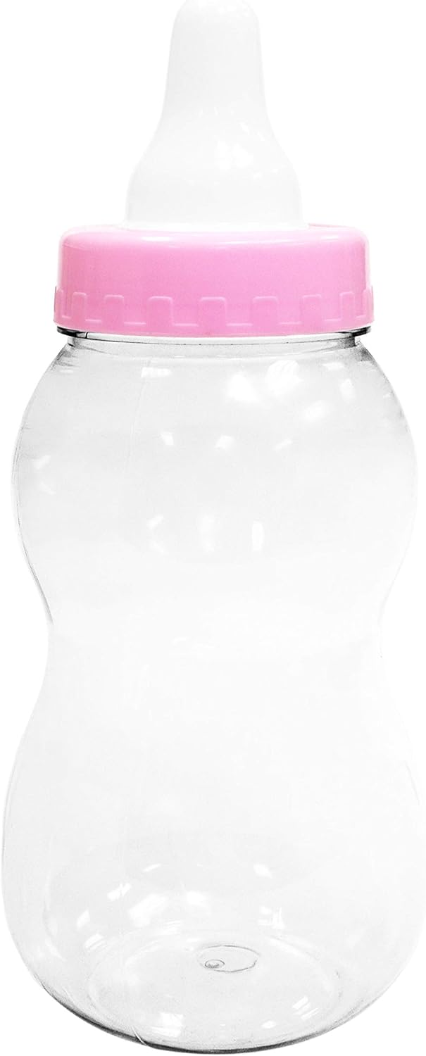 10.5 Jumbo Fillable Baby Shower Bank Plastic Decoration Centerpiece  (Pink, 10.5)