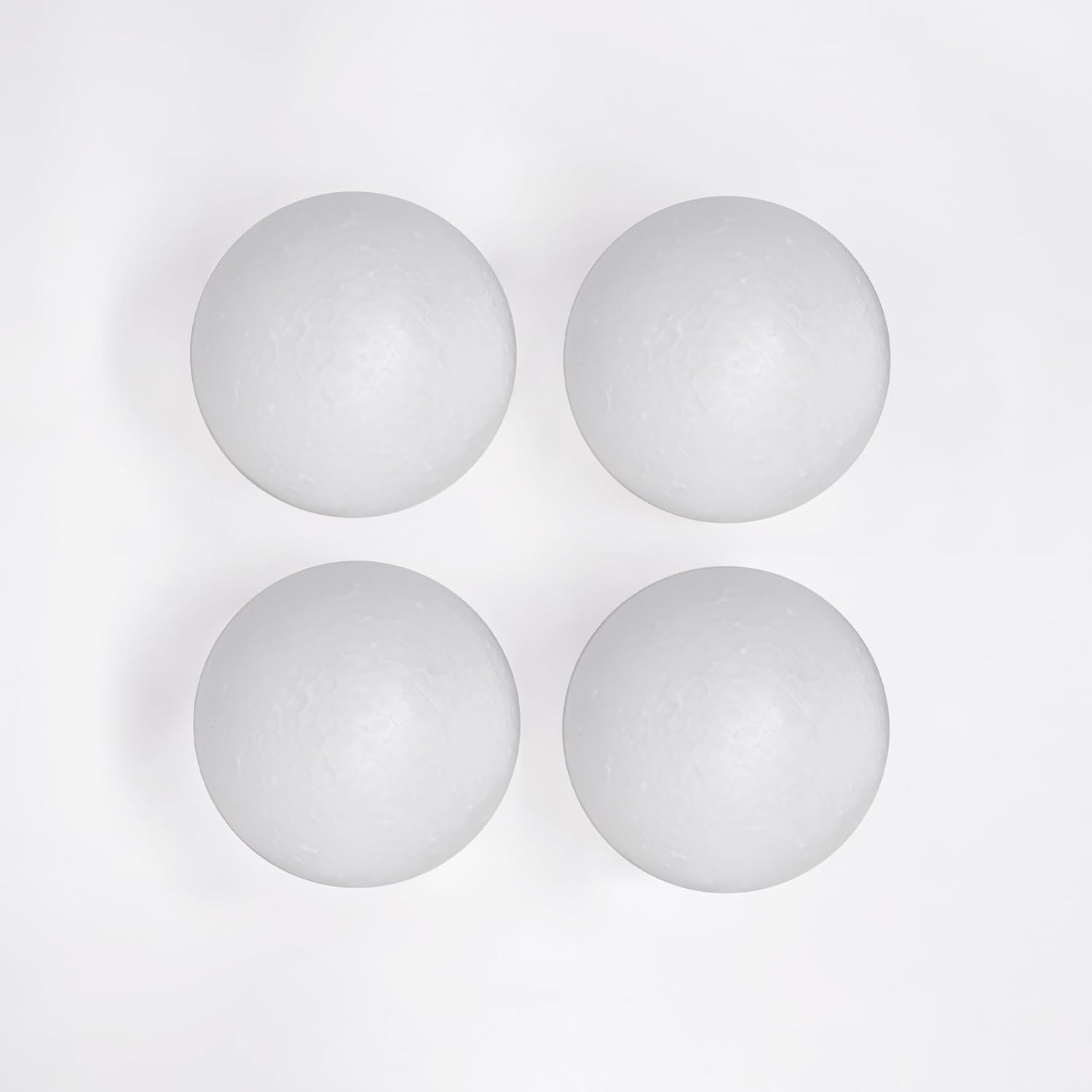 Evershine 4 Pack 4 Inch Craft Foam Ball - White Smooth Craft Foam Polystyrene Balls for DIY Craft and Art School Project