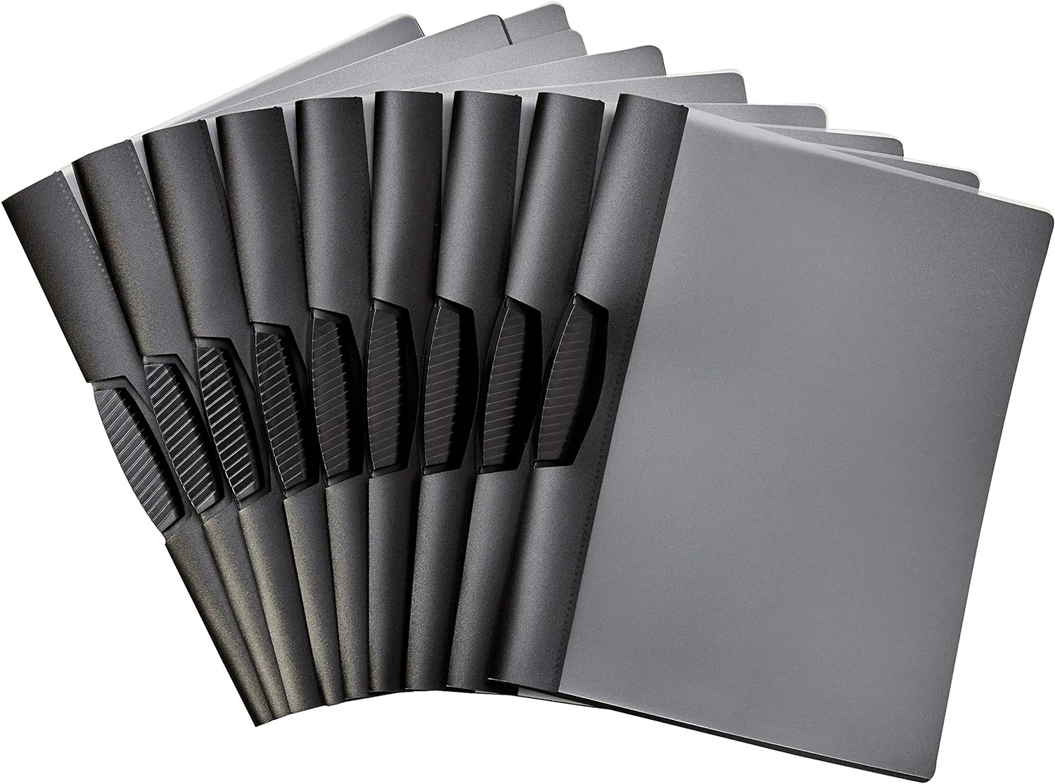 Amazon Basics Report Folder Cover with Clip, Pack of 10, Grey