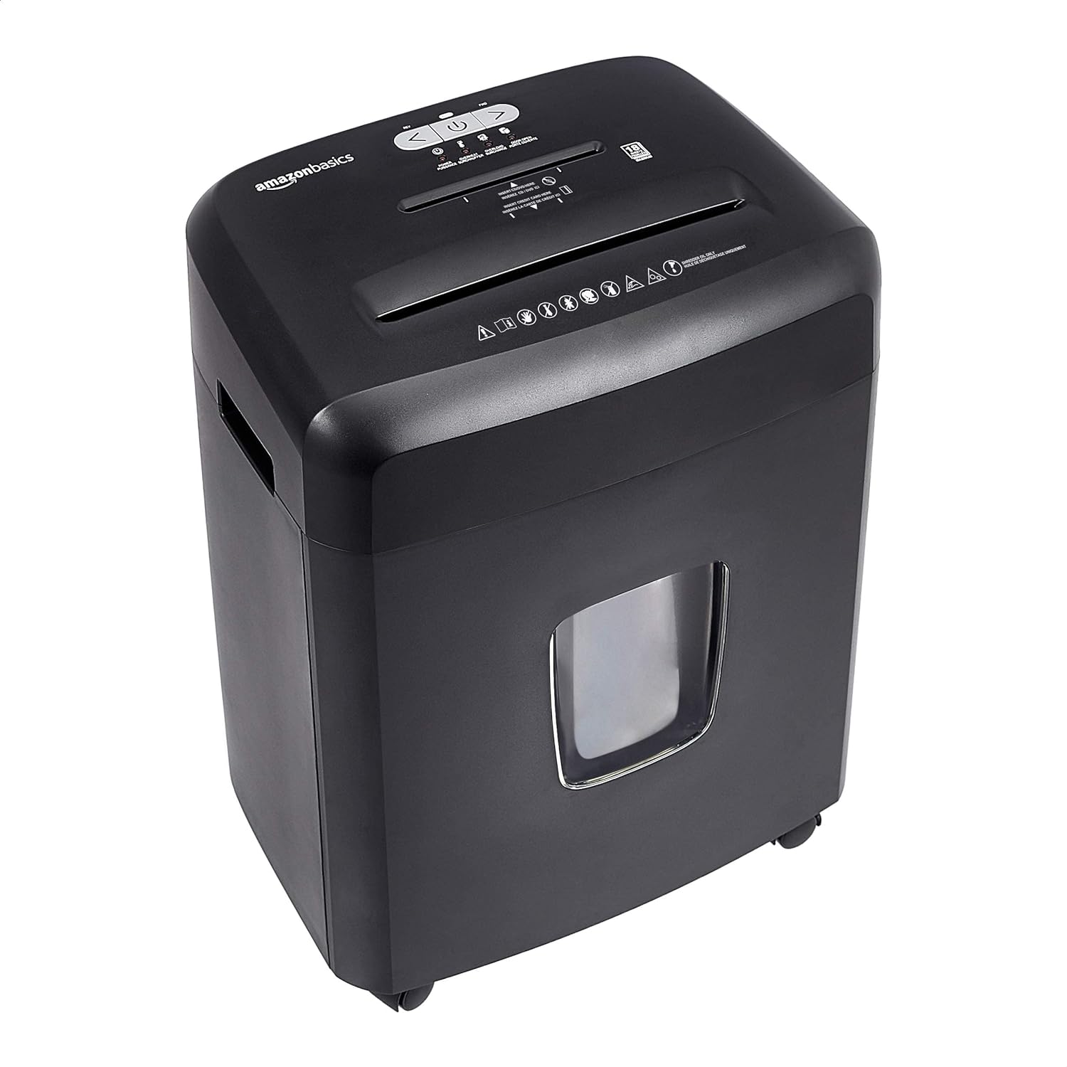 Amazon Basics 18 Sheet Cross Cut Paper, CD, and Credit Card Shredder, Black