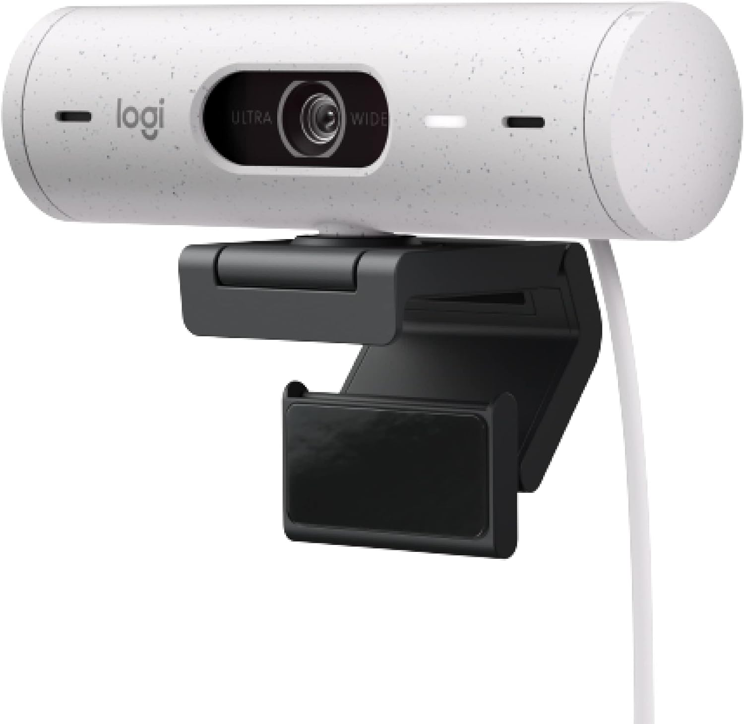 Logitech Brio 500 Full HD Webcam with Auto Light Correction,Show Mode, Dual Noise Reduction Mics, Webcam Privacy Cover, Works with Microsoft Teams, Google Meet, Zoom, USB-C Cable - Off White
