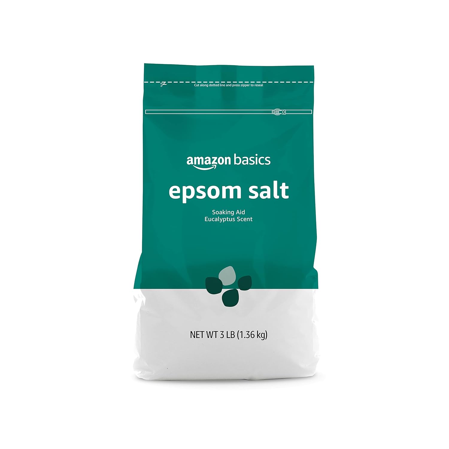 Amazon Basics Epsom Salt Soaking Aid, Eucalyptus Scented, 3 Pound (Previously Solimo)