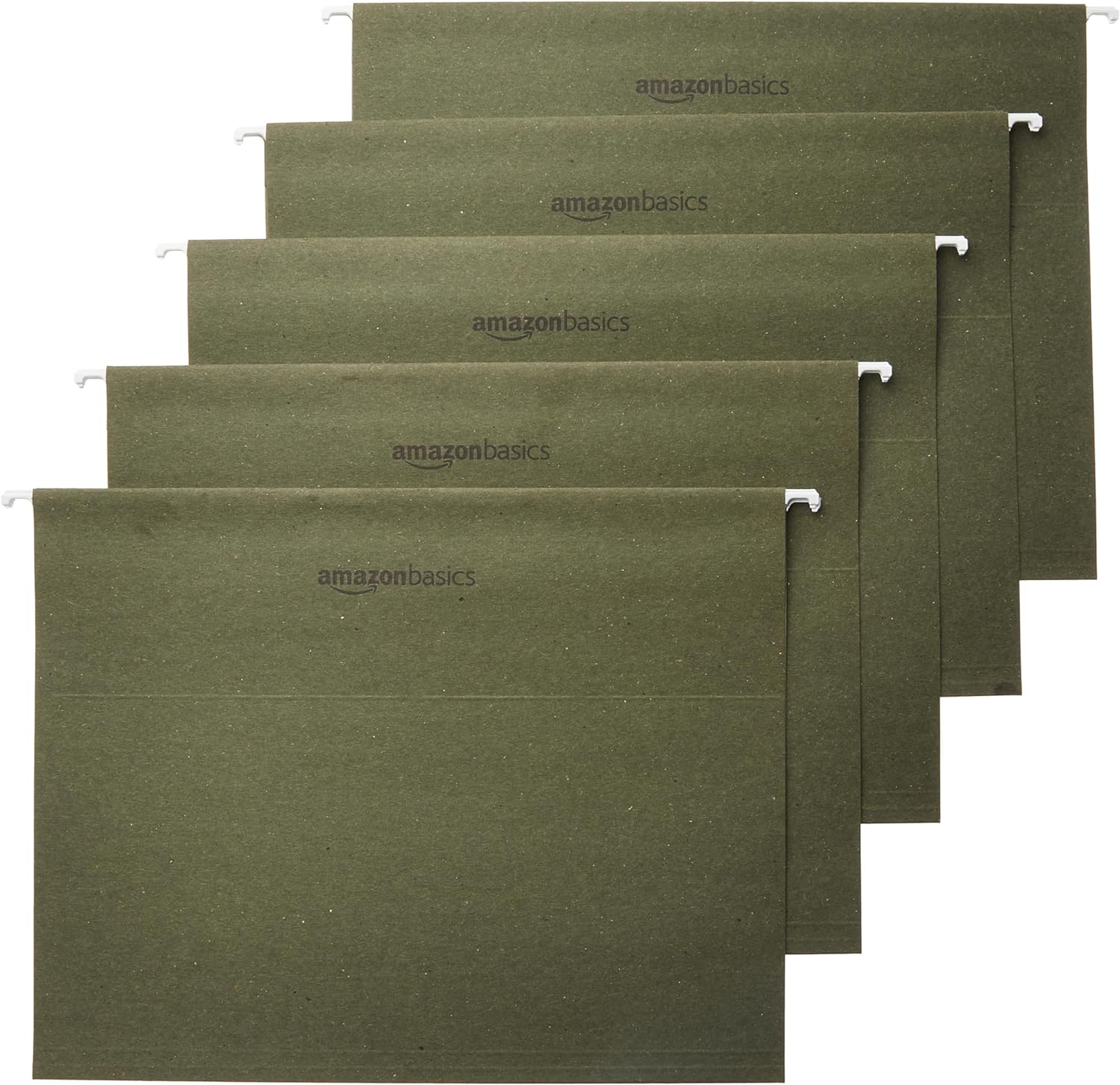 Amazon Basics Hanging Organizer File Folder, Letter Size, Green - Pack of 25