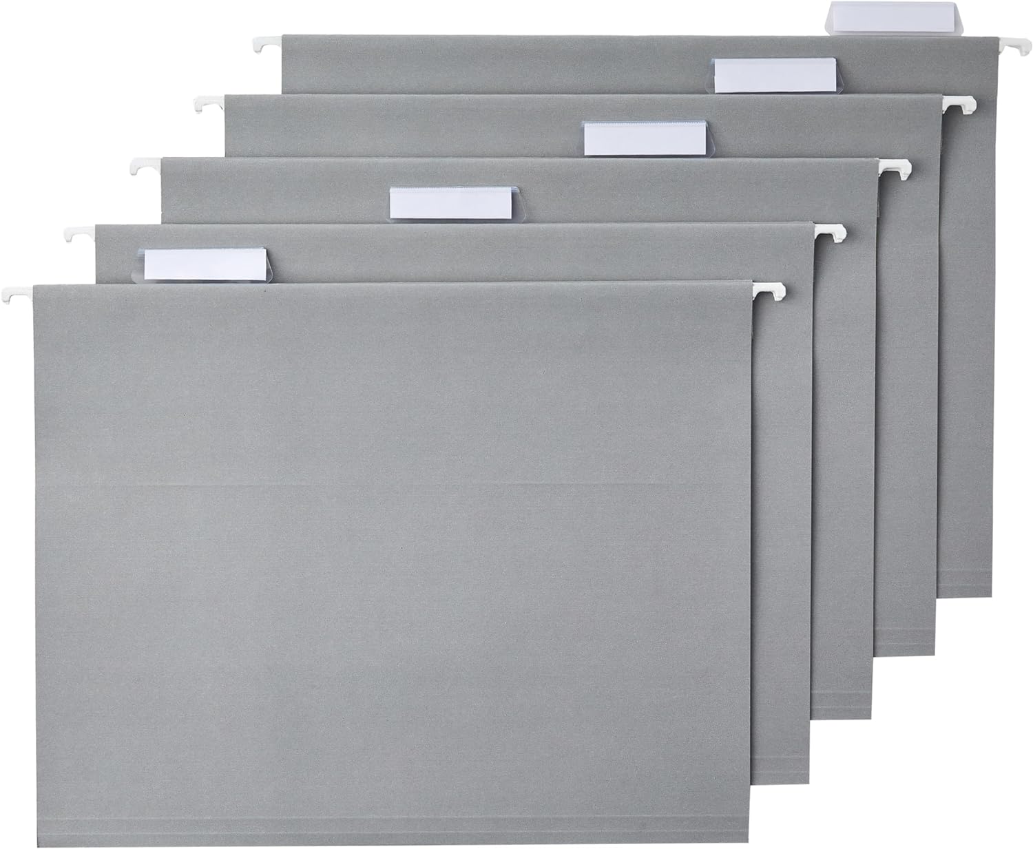 Amazon Basics Hanging File Folders, Letter Size, Gray, 25-Pack