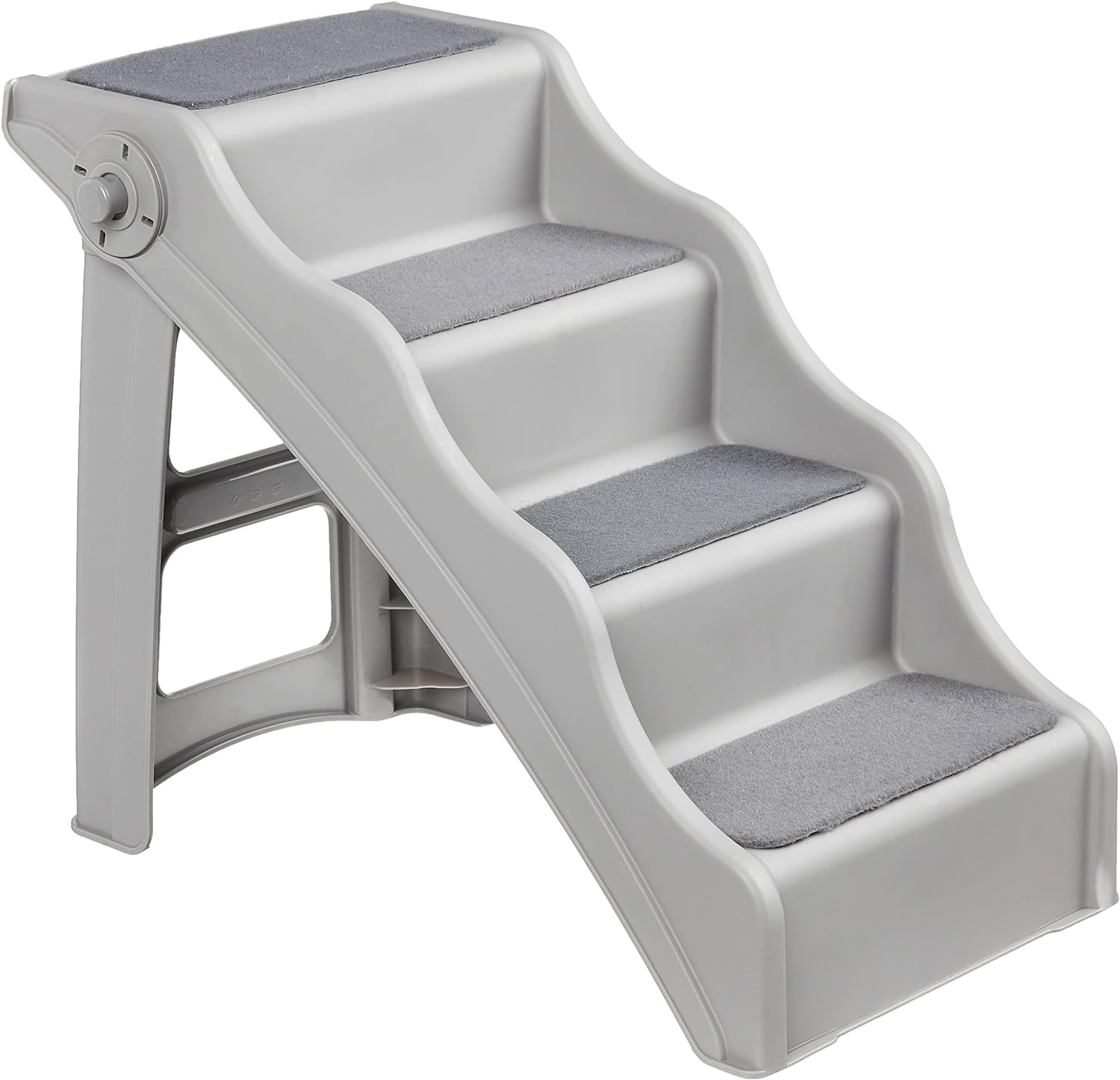 Amazon Basics Foldable Steps for Dogs and Cats, Grey, 14.6"X22.75"X19.5"