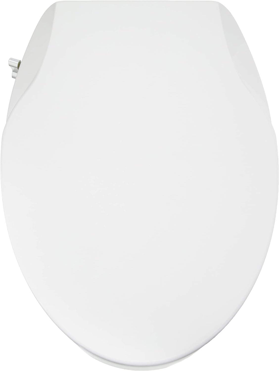 Amazon Basics Oval Nonelectrical Bidet Toilet Seat with Self-cleaning, Elongated, Slow Close, White, 19.5" x 14.4" x 3.4"