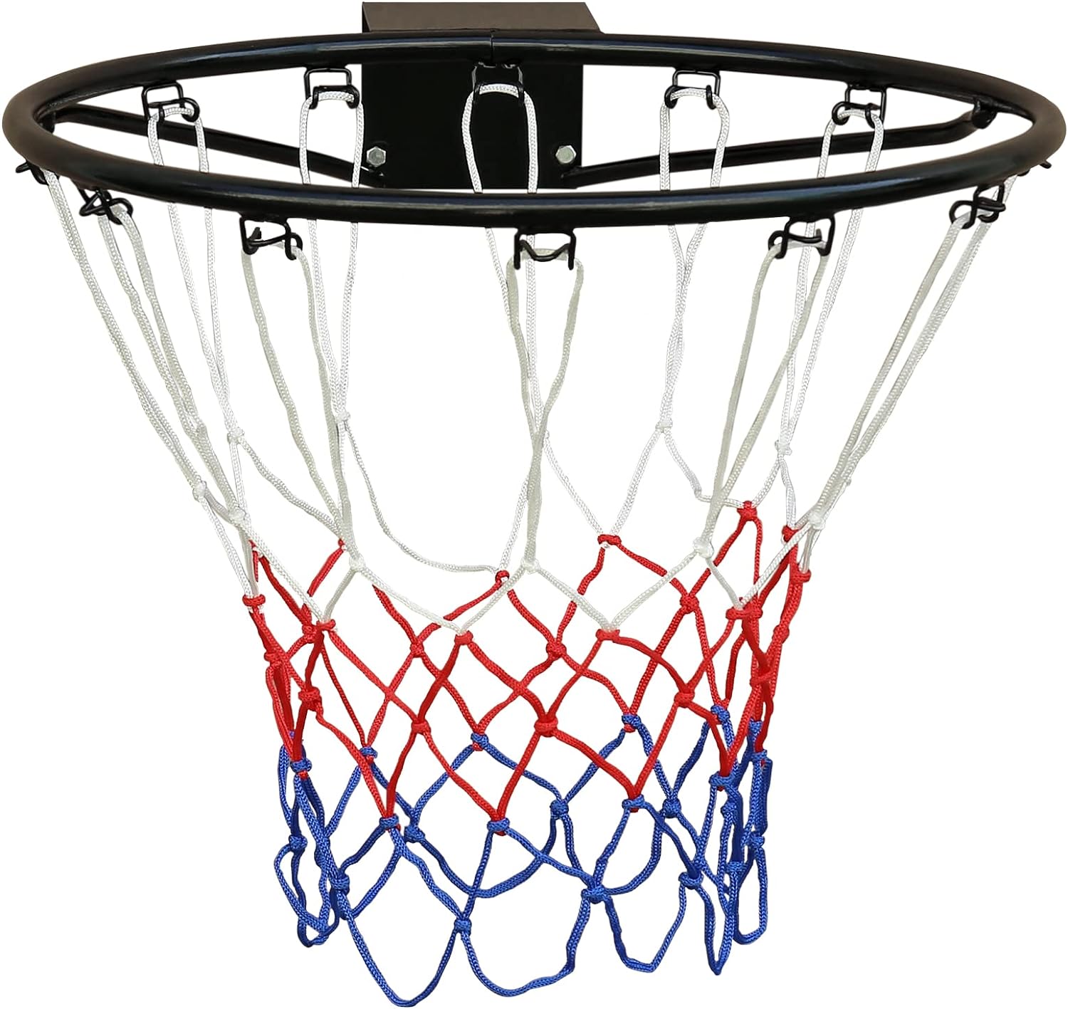 AOKUNG Basketball Solid Rim, Basketball Net, Indoor Outdoor Hanging Basketball Goal with All Weather Net Wall Mounted Basketball Hoop 18''