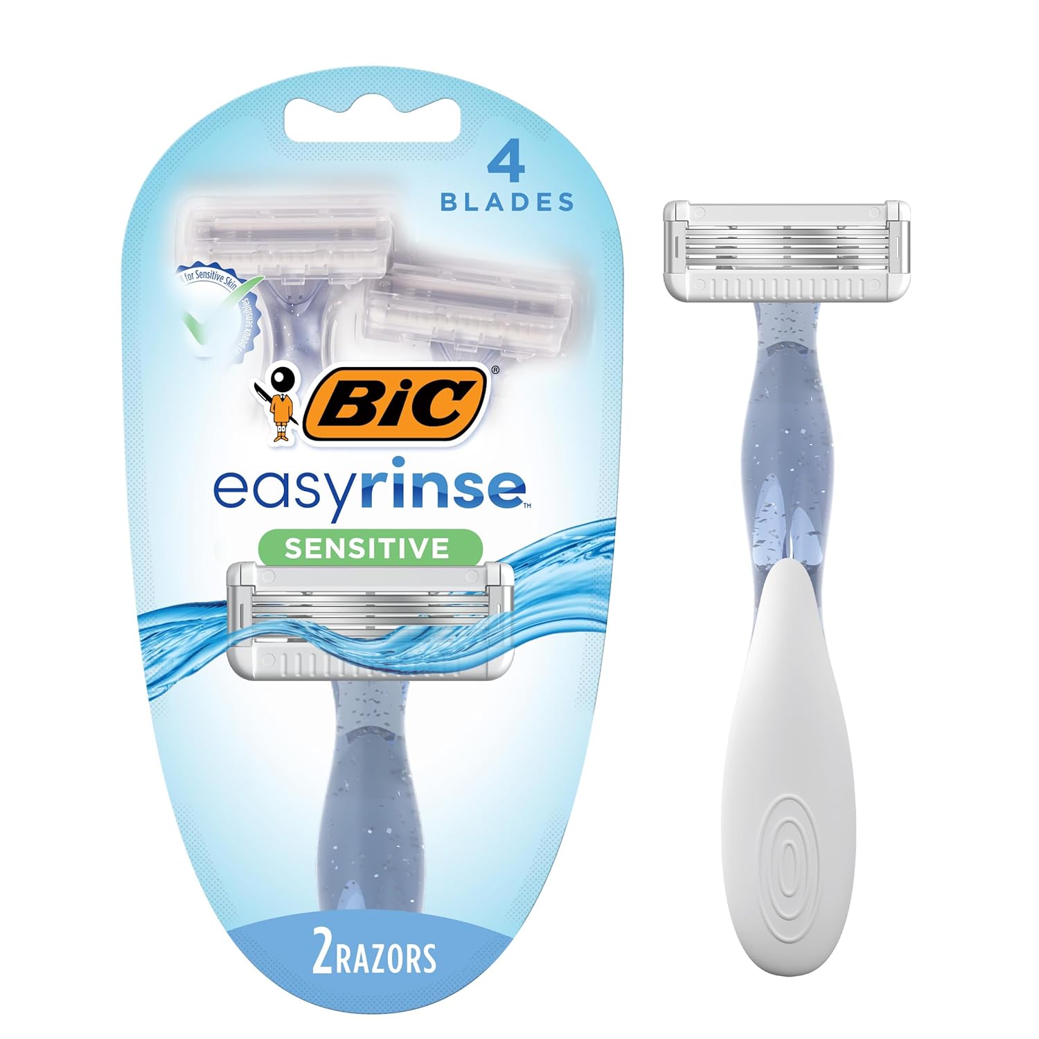 My skin is very sensitive and I have lots of skin allergies like fragrance, Lysol, exfoliants, etc. I have tried just about every budget razor that you can find in the grocery store, at Target, or at CVS. Now, I just order these from Amazon, especially if I cannot find them right away in store.These are the only razors that NEVER leave me with bumps, irritation, rashes, or extreme dryness. There is absolutely nothing fancy about these razors in terms of the actual shave. It is a pretty standard close shave. However, the fact that my skin is free from imperfection afterward is something I can't put a price on. Excellent budget razor for sensitive skin