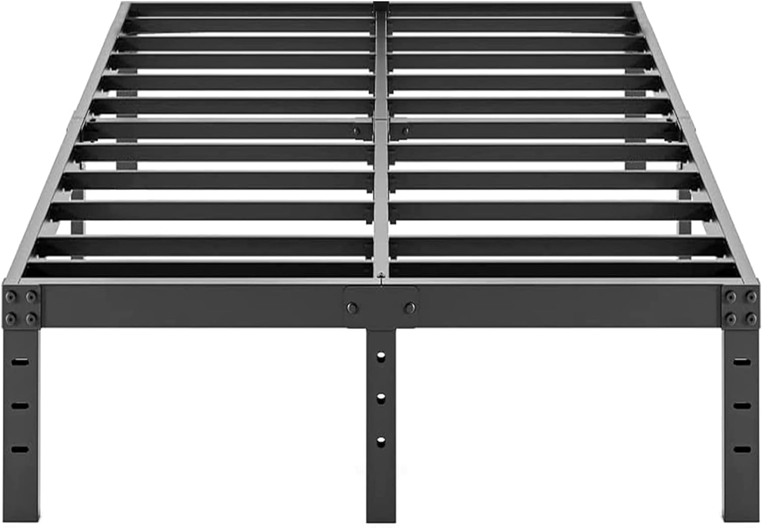 ALDRICH Metal Bed Frame Queen Size - 16 Inch Tall Black Basic Steel Slats Platform, Easy Assembly Heavy Duty Noise Free Bedframes, No Box Spring Needed