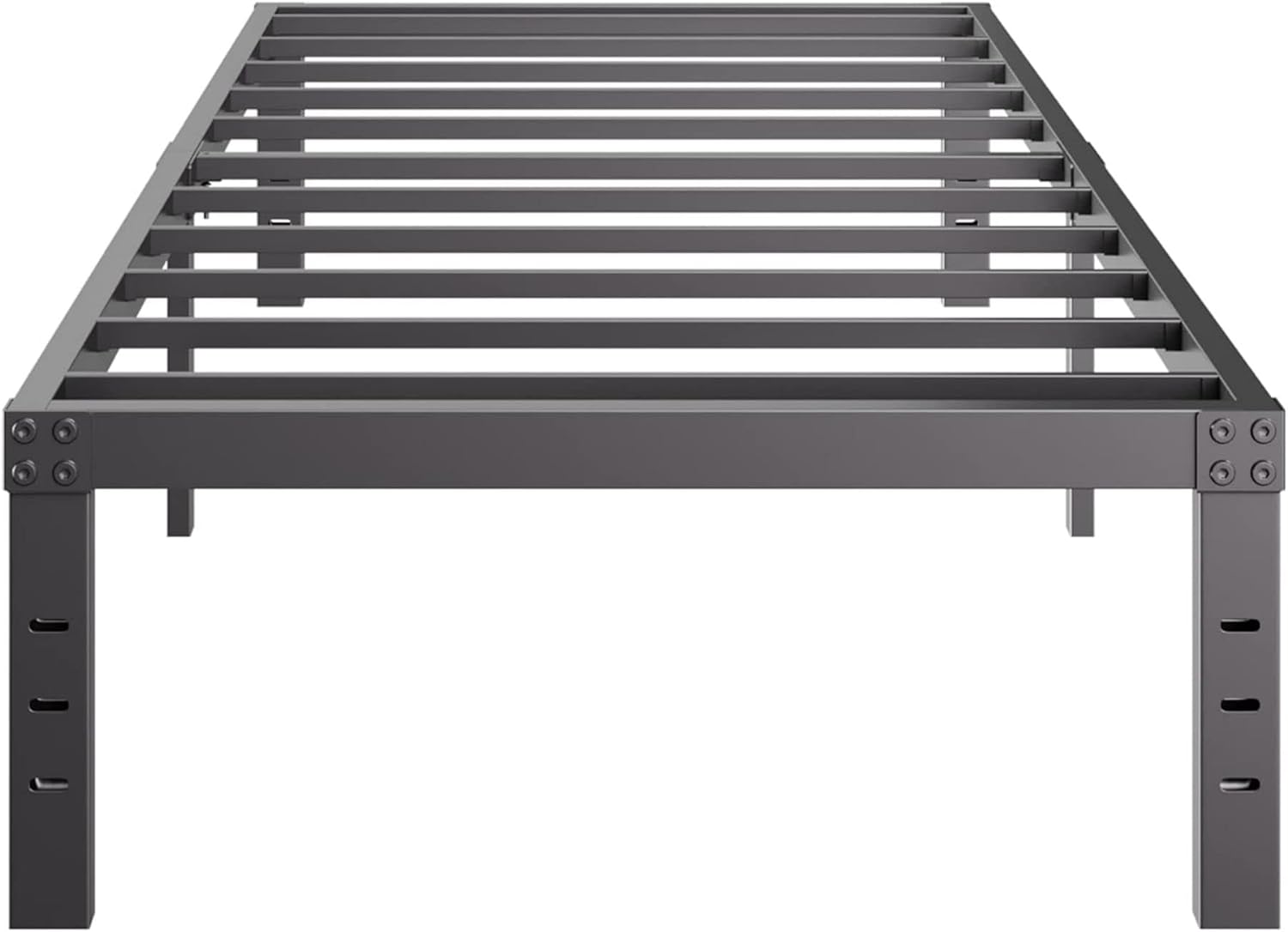 ALDRICH Metal Twin XL Bed Frame - 16 Inch Tall Black Basic Steel Slats Platform, Easy Assembly Heavy Duty Double Noise Free Bedframes, No Box Spring Needed