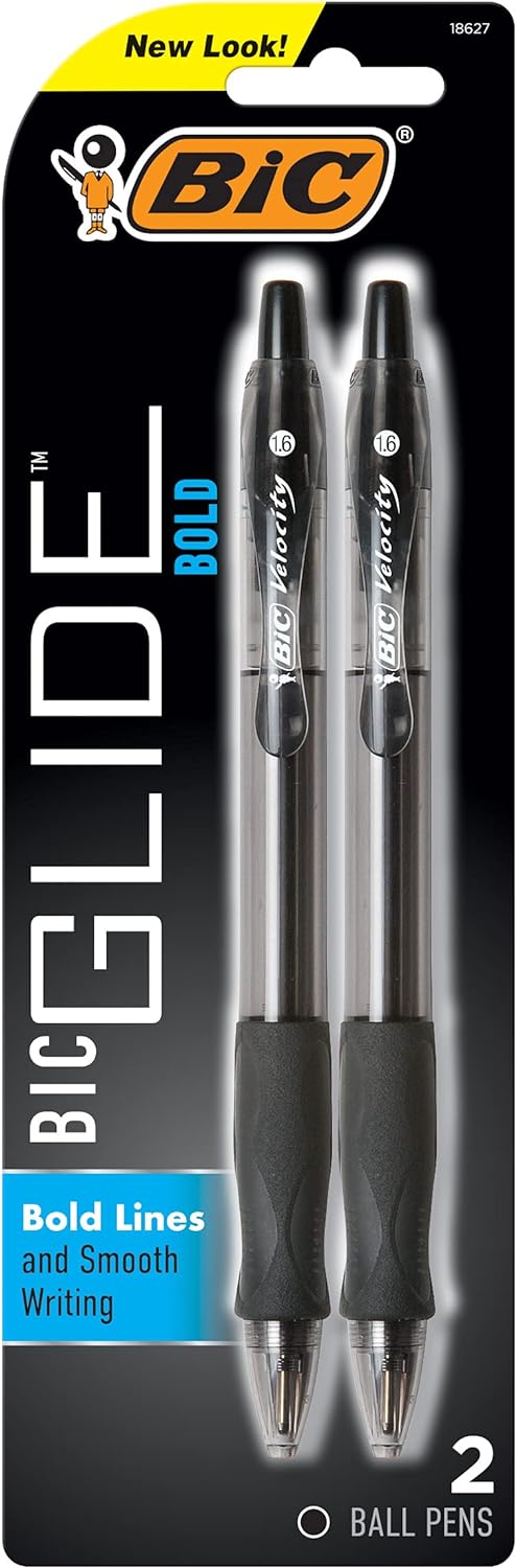 This is my new go-to black pen. There' no fatigue in my hands or fingers because the ink flows easily but doesn't puddle/smear; the body of the pen is soft and easy to hold. With no need to push or press on the pen, it is an easy glide no matter how much writing is done. Excellent ball point pen, I recommend it for everyone.