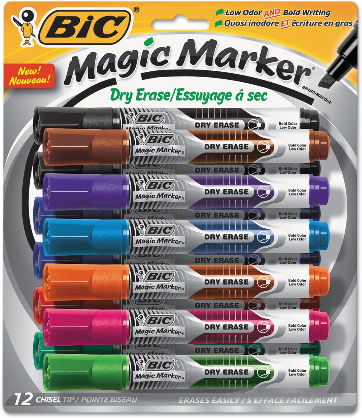 These markers are my favorite. The colors are intense and last until the last drop of ink. Would be a perfect gift for any teacher in your life! They erase cleanly on the first pass and can write a long time. Love the variety in colors