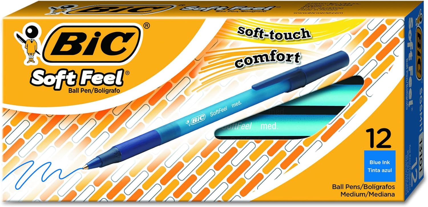 I love these soft feel pens. This model always writes well, too. Good price for a cpnvenient quantity. Sipped quickly.