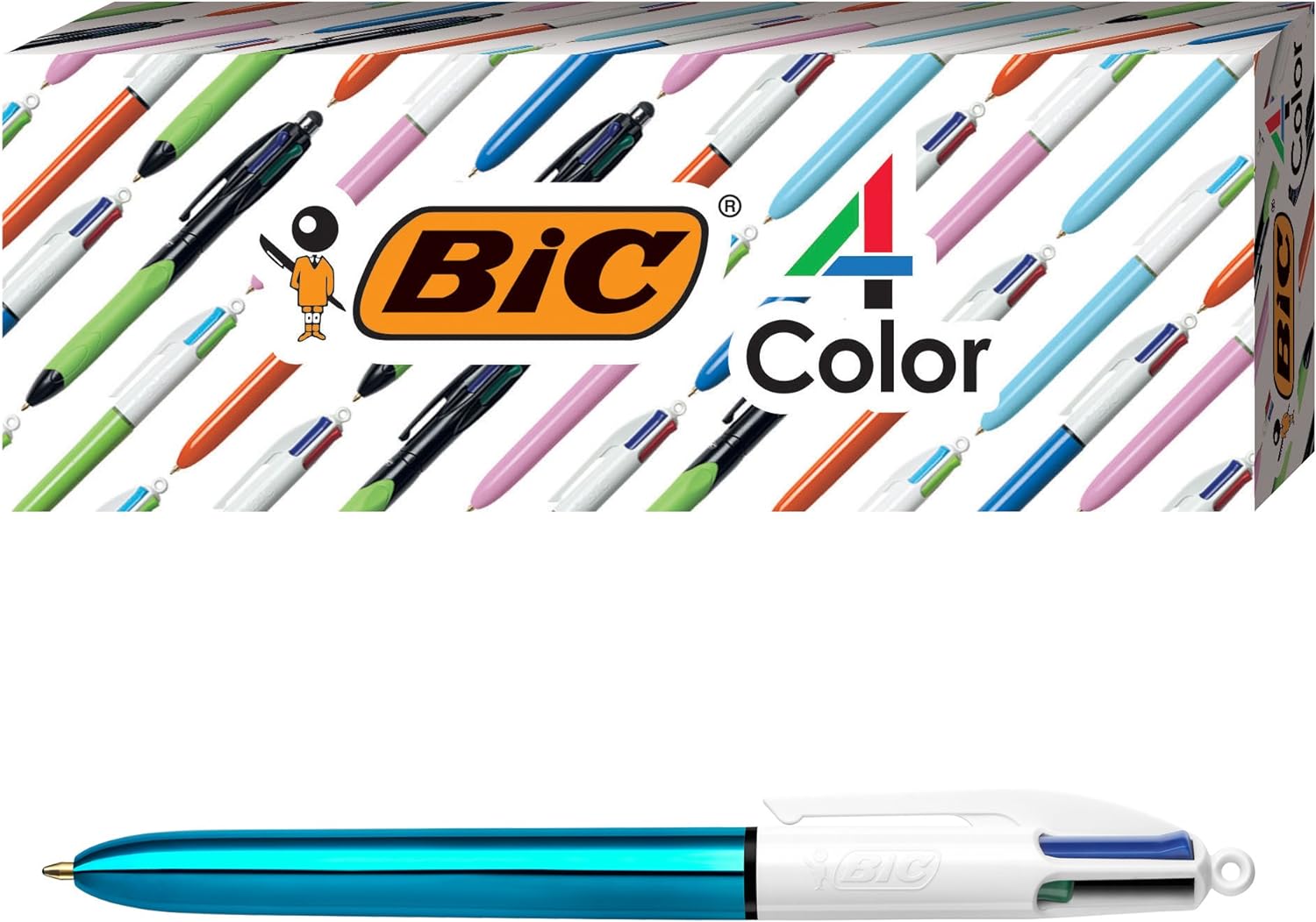 Perfection in a pen with 4 colors! Finish is Shiny and doesnt scratch easily. The same pens we used as kids. Love mine.