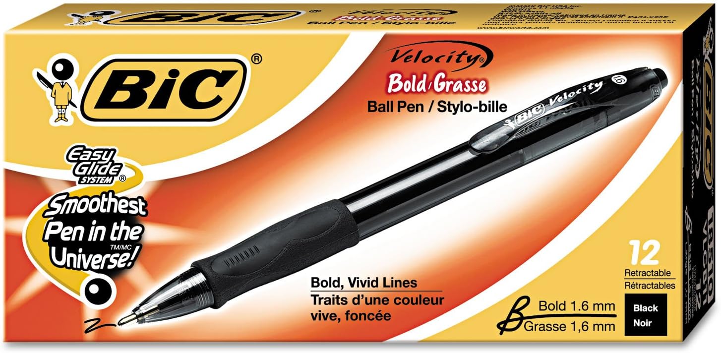 This is my new go-to black pen. There' no fatigue in my hands or fingers because the ink flows easily but doesn't puddle/smear; the body of the pen is soft and easy to hold. With no need to push or press on the pen, it is an easy glide no matter how much writing is done. Excellent ball point pen, I recommend it for everyone.