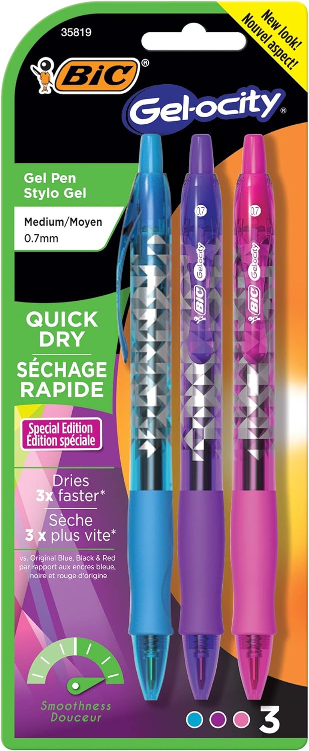 Great gel pens with smooth ink flow that dries quickly. I have these in practically every color and will continue to buy.
