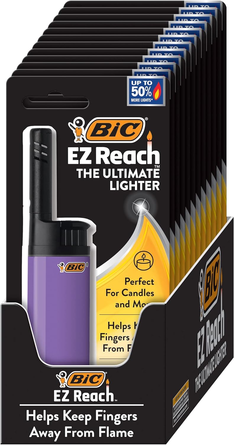 These lighters are great for candles or burning yard debris. The extension in the end makes it easy to close to items without burning yourself or deep into candles that have been burnt already. Would recommend!