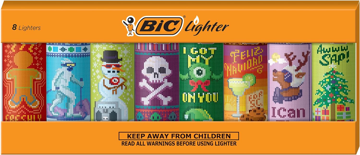 Very cute great quality lighters. Bic lighters last forever. They're very easy to use a great value for their money.