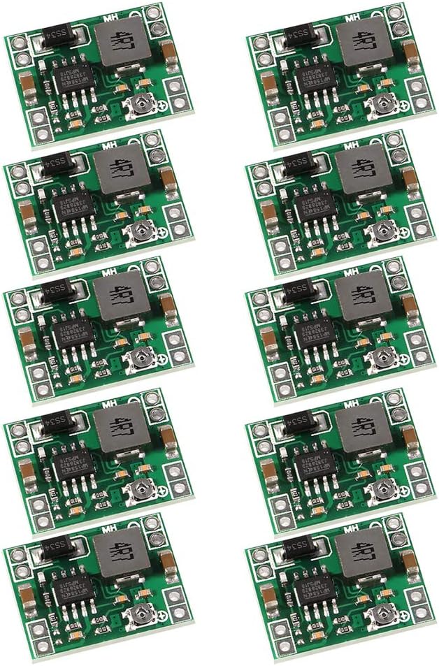 Dorhea 10PCS MP1584EN 3A Mini Step Down Buck Converter DC-DC 24V to 12V 9V 5V 3V Adjustable Step Down Module Replace LM2596 Compatible with Raspberry Pi Robort Parts DIY Kit