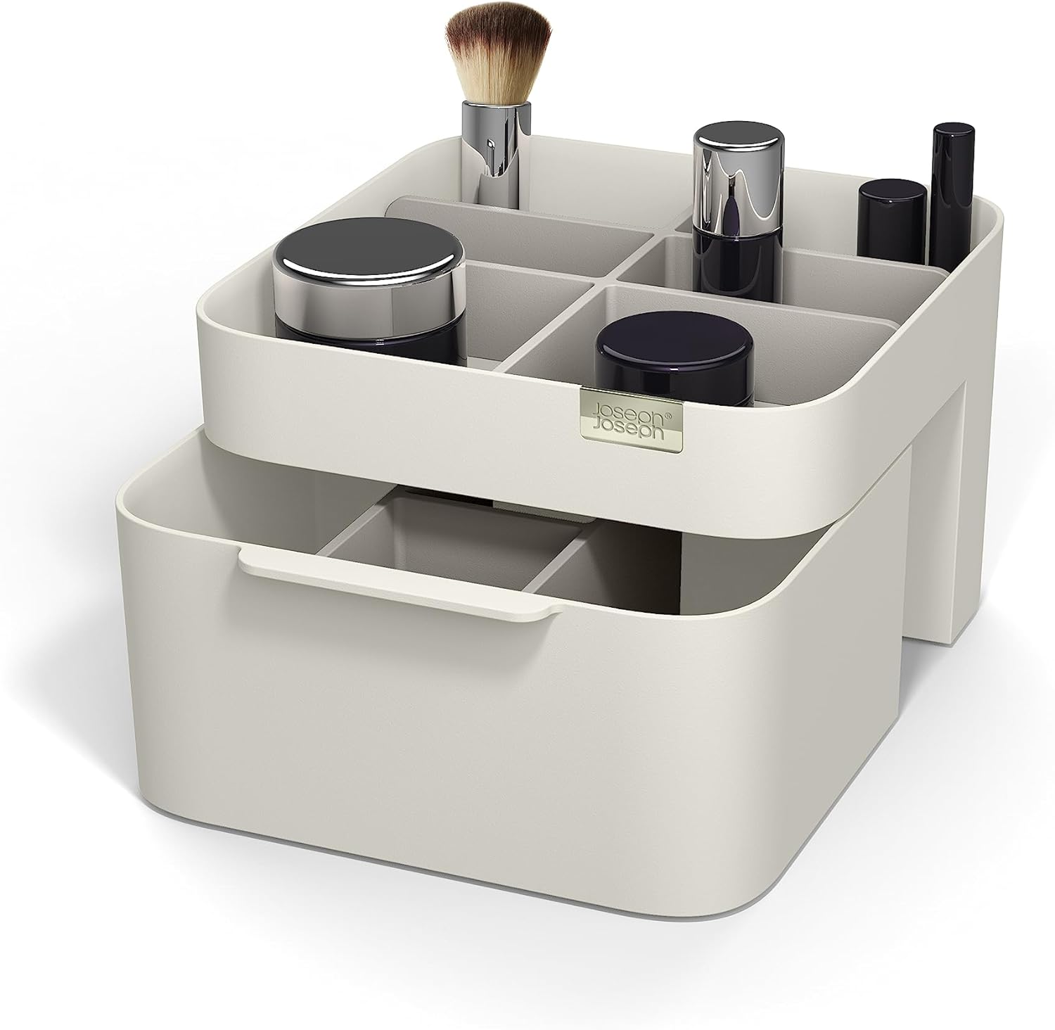 Joseph Joseph 75004 Viva Makeup Cosmetic Storage Organizer with Drawer, Medium, Shell