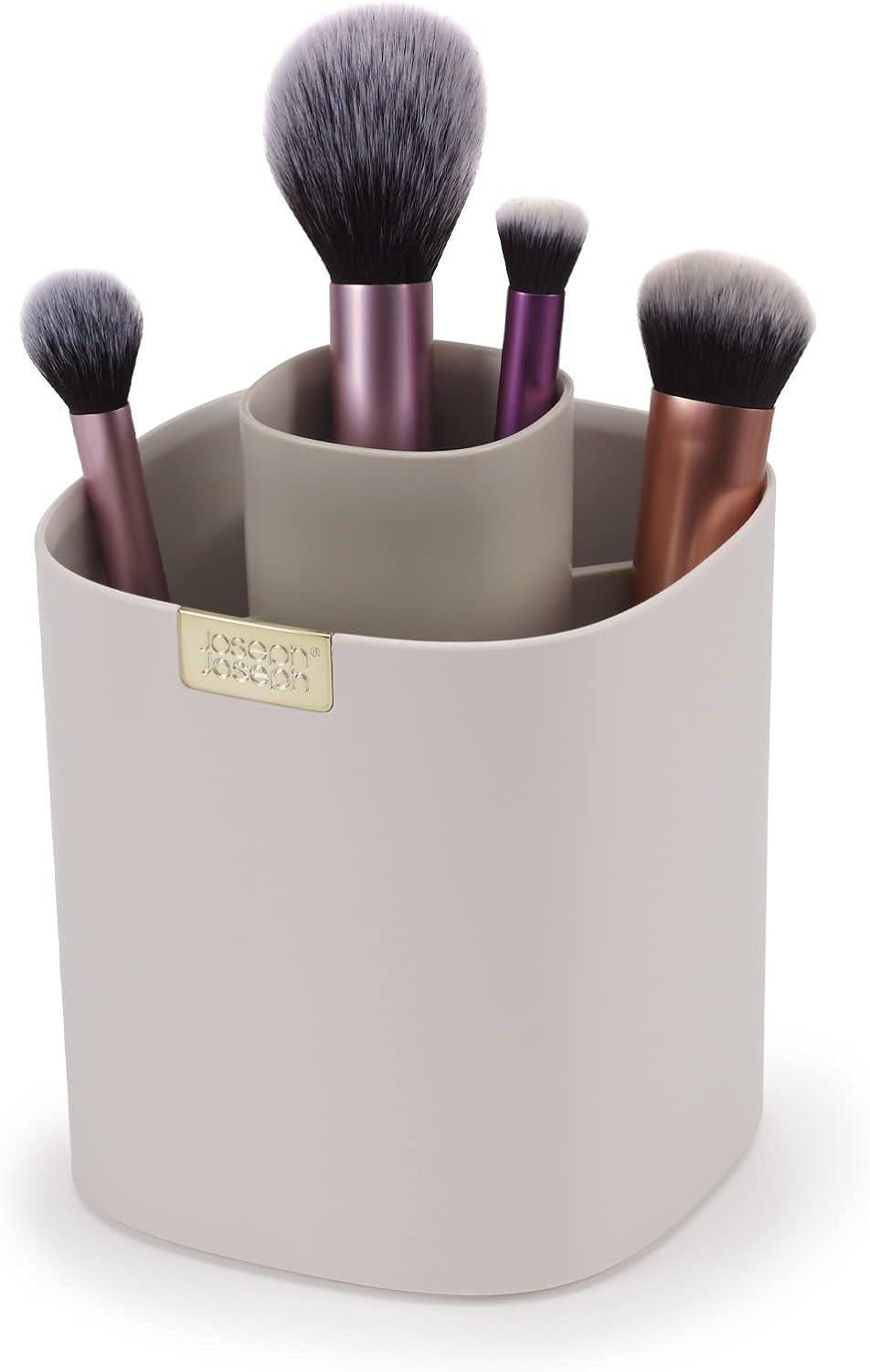 Joseph Joseph Viva - Tiered Makeup Brush Pot Organiser with dividers for brushes, eyeliners, lip pencils, mascara storage