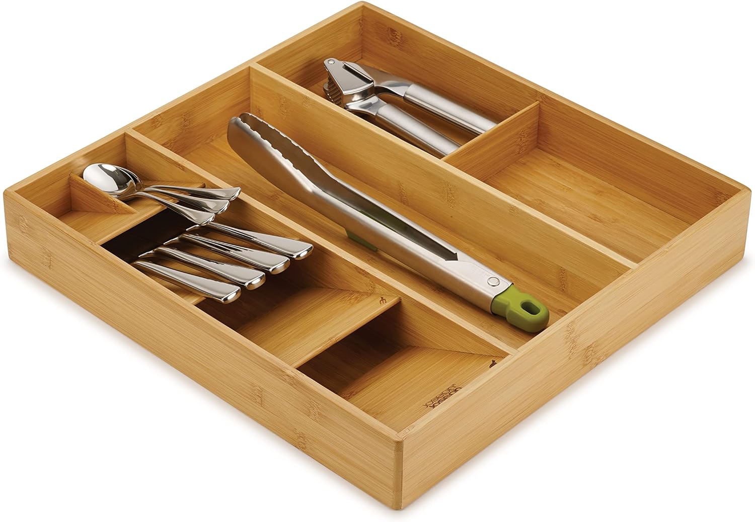 Joseph Joseph DrawerStore Cutlery, Kitchen Utensils and Cooking Utensil Gadget Accessories Organizer, in drawer storage - Bamboo