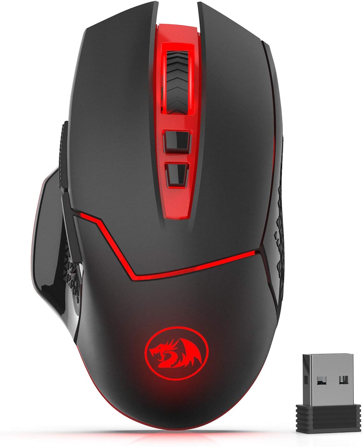 Redragon M690-1 Wireless Gaming Mouse with DPI Shifting, 2 Side Buttons, 2400 DPI, Ergonomic Design, 8 Buttons-Black