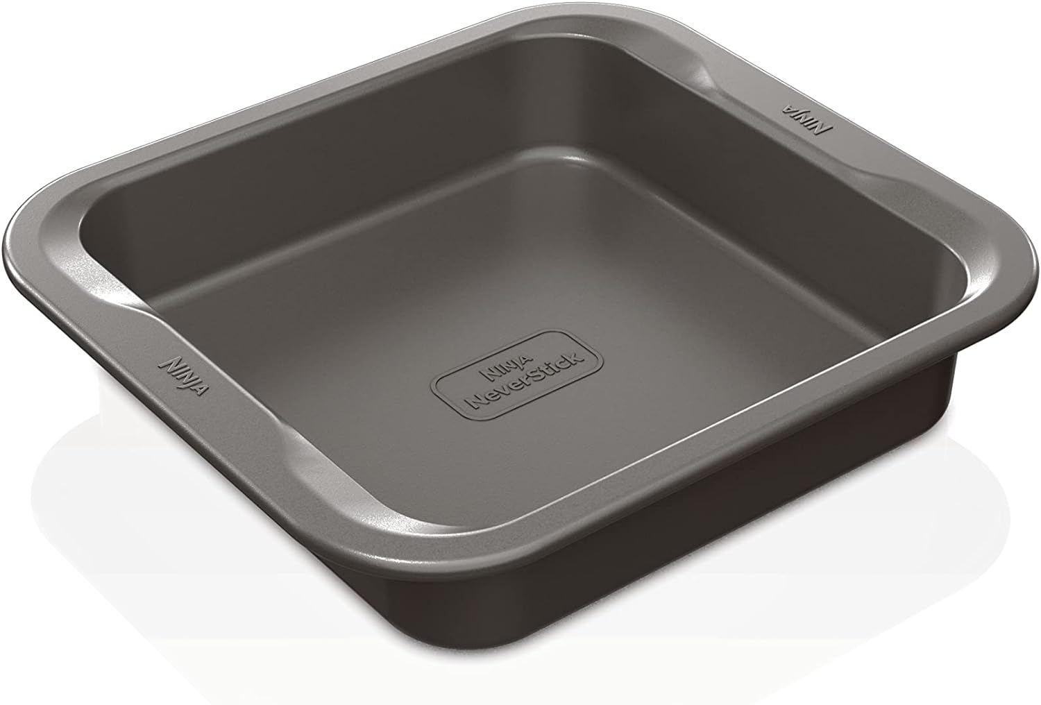 Ninja B30408 Foodi NeverStick Premium 8 inch Square Cake Pan, Nonstick, Oven Safe up to 500F, Dishwasher Safe, Grey