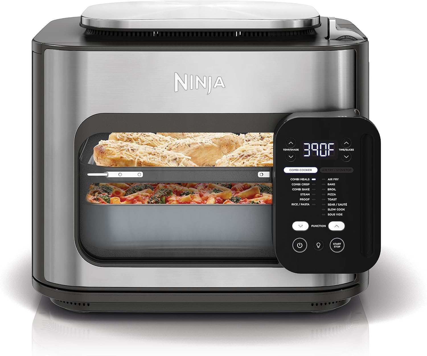 Ninja 14-in-1 Multicooker, Oven & Air Fryer, 15-Min Meals, 3 Accessories, Auto Menu, Timer, Shut-Off, Grey