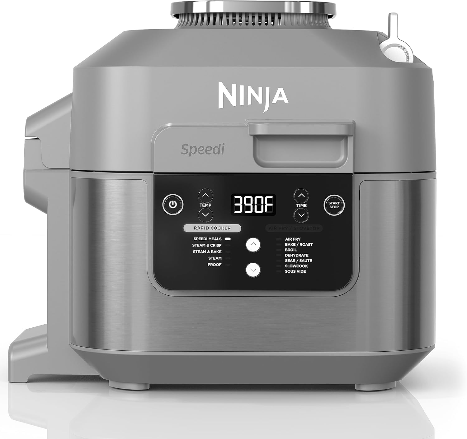 Ninja SF301 Speedi Rapid Cooker & Air Fryer, 6-Quart Capacity, 12-in-1 Functions to Steam, Bake, Roast, Sear, Saut, Slow Cook, Sous Vide & More, 15-MinuteSpeedi Meals All In One Pot, Sea Salt Gray