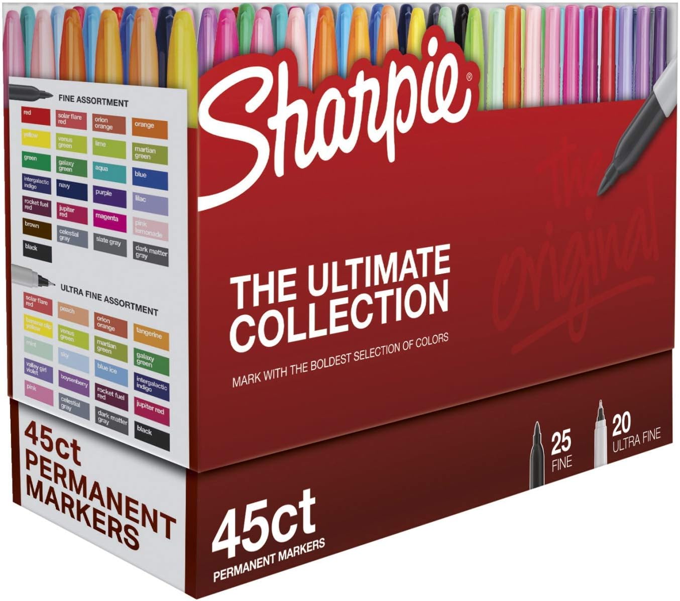 Sharpie Permanent Markers Ultimate Collection, Fine and Ultra Fine Points, Assorted Colors, 72 Count