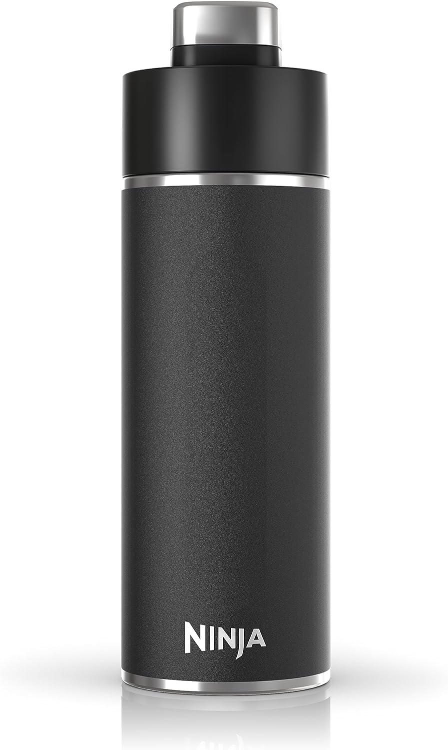 Ninja DW2401BK Thirsti 24oz Travel Water Bottle, For Carbonated Sparkling Drinks, Colder and Fizzier Longer, Stainless Steel, Leak Proof, Hot for Hours, Dishwasher Safe, Metal Insulated Tumbler, Black