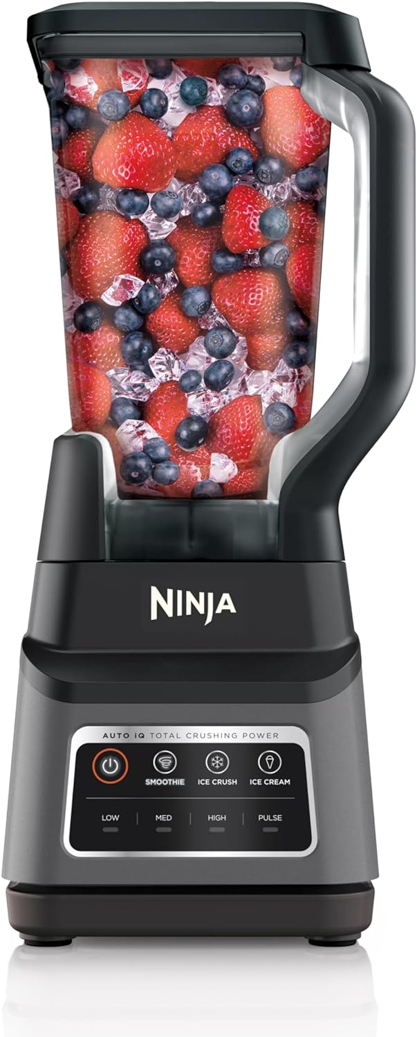 Ninja BN701 Professional Plus Blender, 1400 Peak Watts, 3 Functions for Smoothies, Frozen Drinks & Ice Cream with Auto IQ, 72-oz.* Total Crushing Pitcher & Lid, Dark Grey