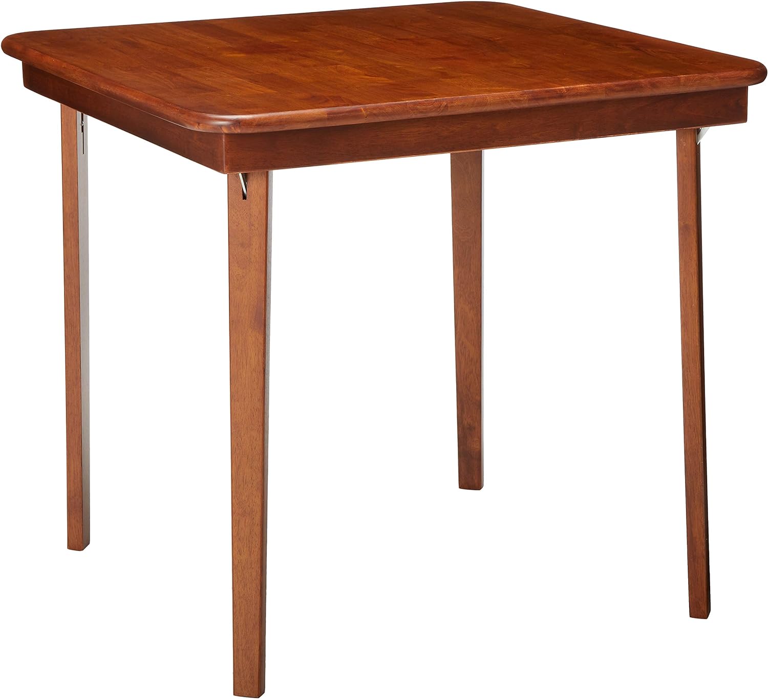 STAKMORE Straight Edge 32 Square Folding Card Table, Cherry Finish