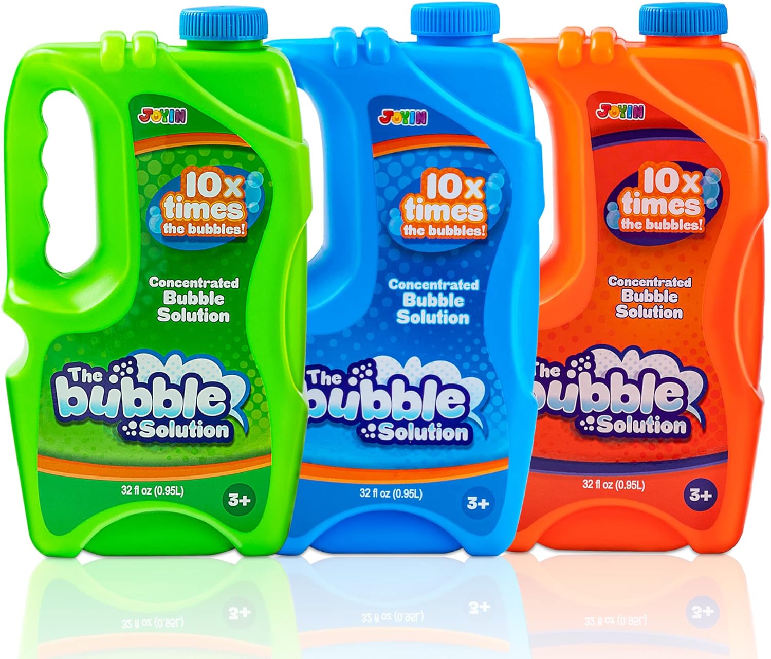 JOYIN 3 Packs 32 oz Bubble Concentrated Solution (up to 7.5 Gallon) Bubble Refill Big Bubble Solution Bubble Juice for Bubble Machine, Bubble Gun, Bubble Blaster, Bubble Blower, Bubble Lawn Mower