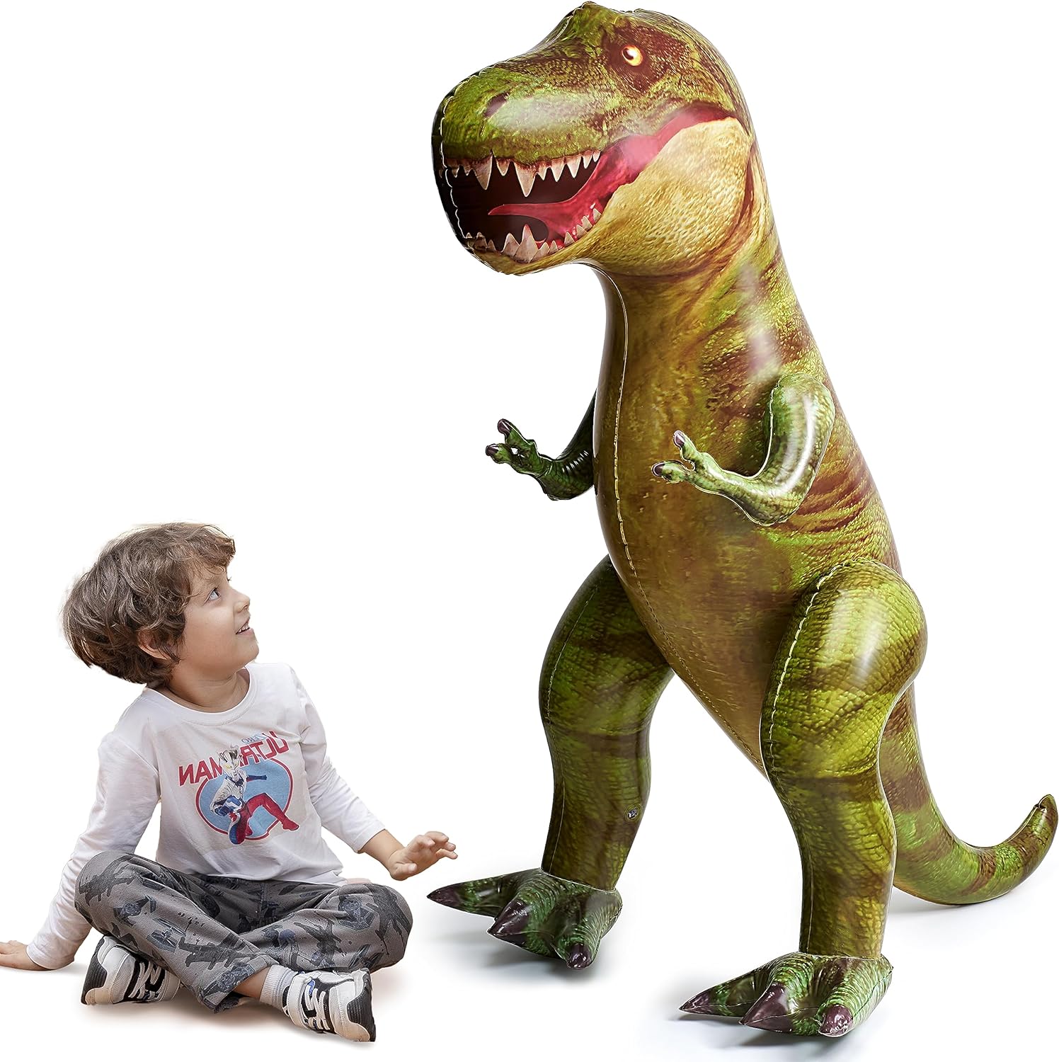 JOYIN 62 Giant T-Rex Dinosaur Inflatable for Party Decorations, Birthday Party Gift for Kids and Adults (Over 5Ft. Tall)