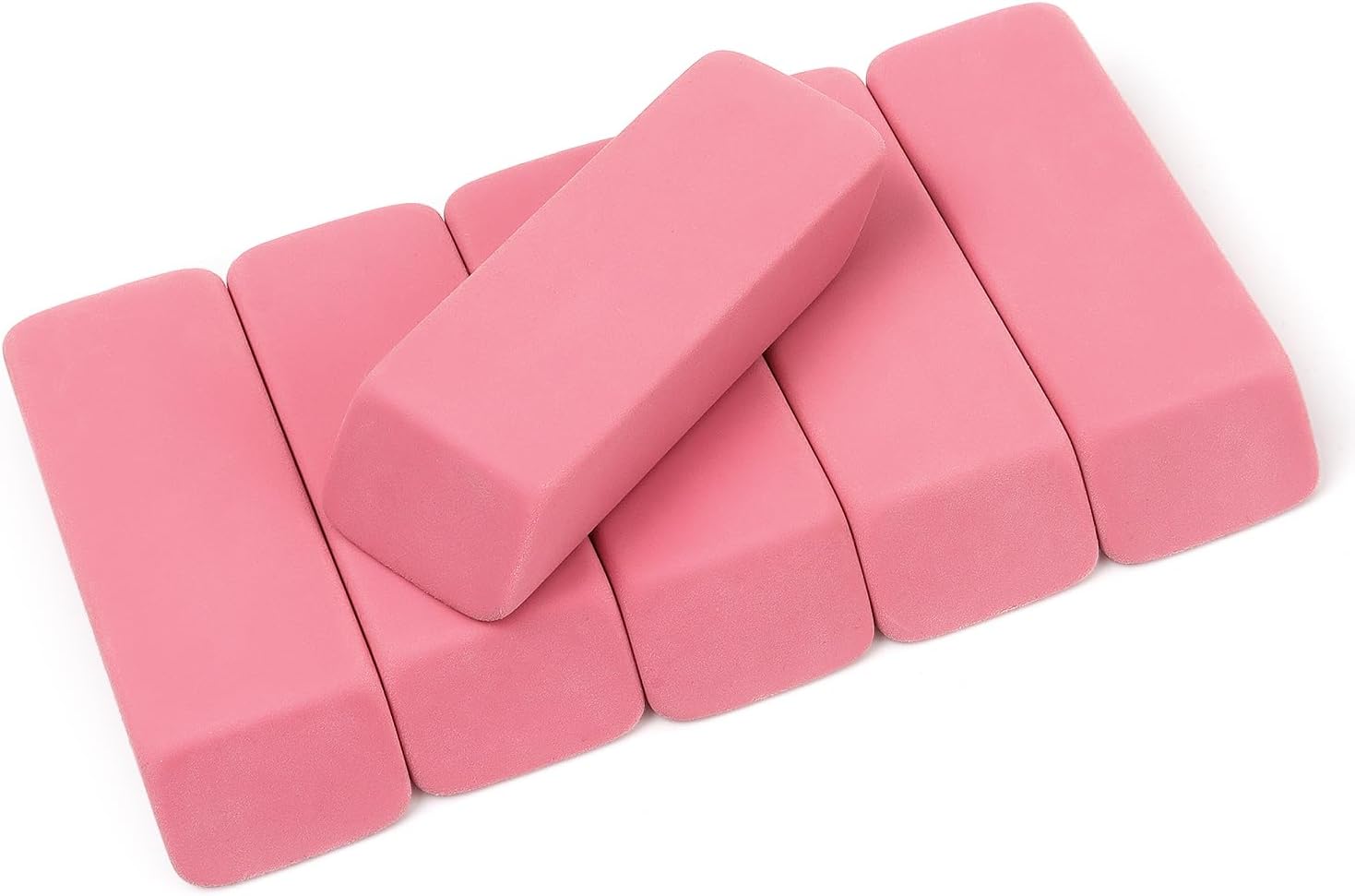 Tamaki Erasers, Pink Pencil Erasers for Drawing, Artist Eraser, Large, Pack of 6