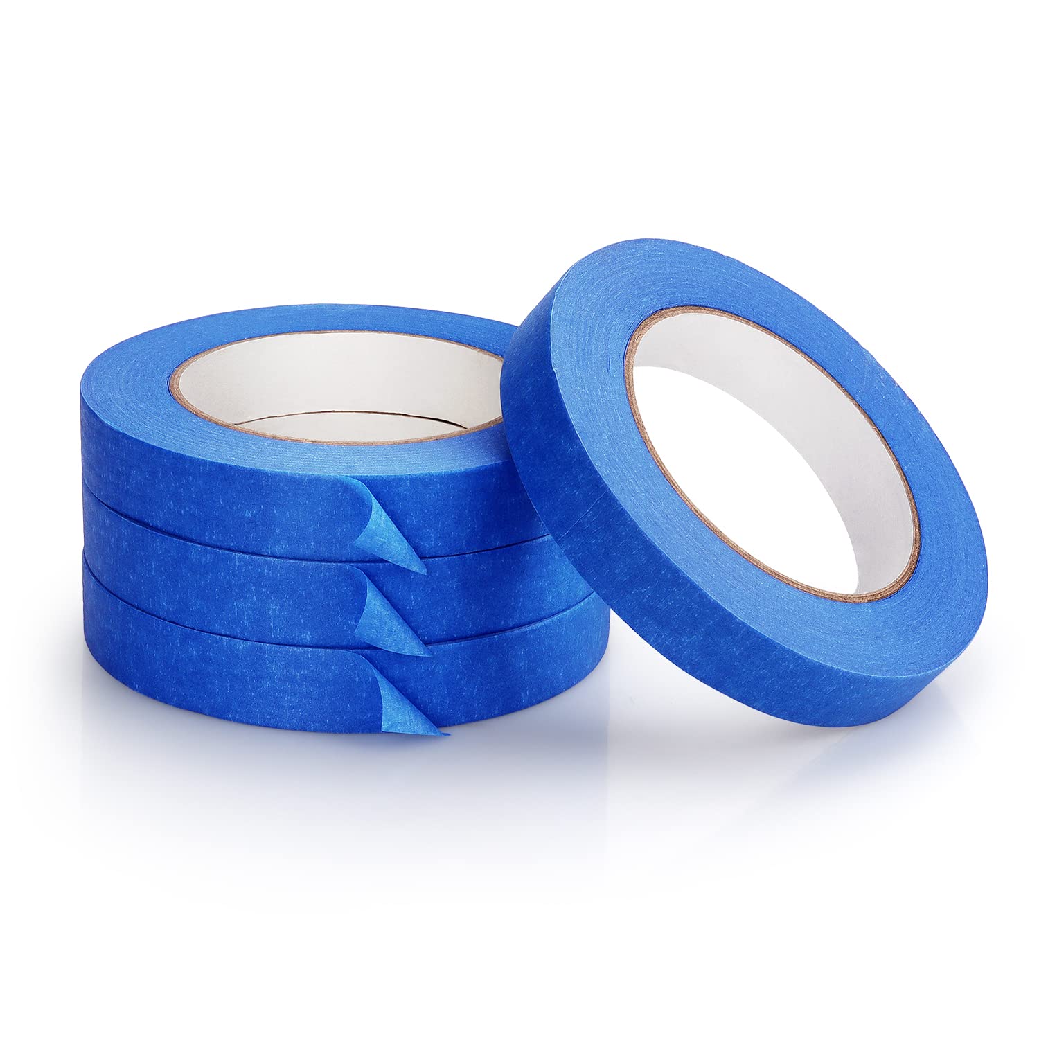 Tamaki 4 Rolls Blue Painters Tape 0.75 inch x 55 Yards, 220 Yard in Total, Painters Masking Tape for Painting, Crafts and DIY