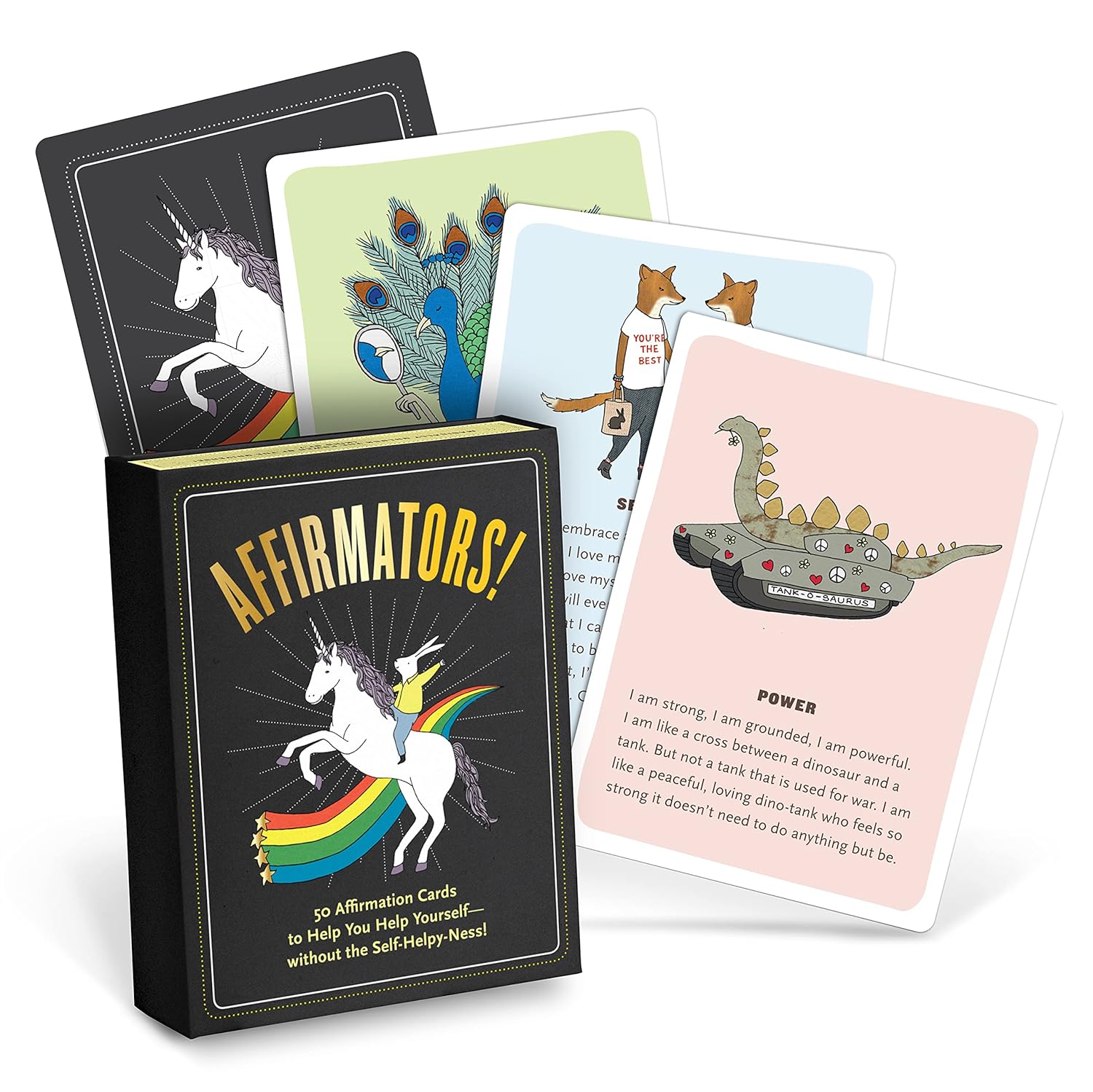 Affirmators! 50 Affirmation Cards Deck to Help You Help Yourself - Without the Self-Helpy-Ness! Cards  May 1, 2015