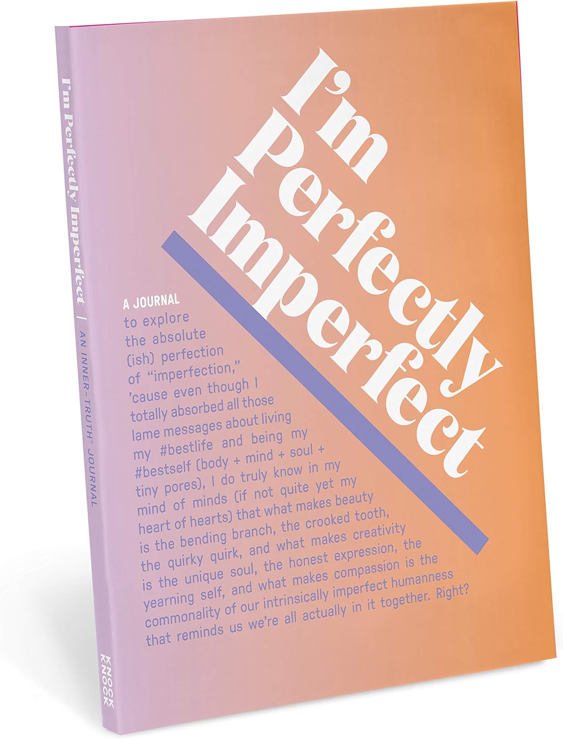 Knock Knock I'm Perfectly Imperfect Inner-Truth Journal (Ombre Edition) - Guided Journal for Teens, 7 x 9.5-inches