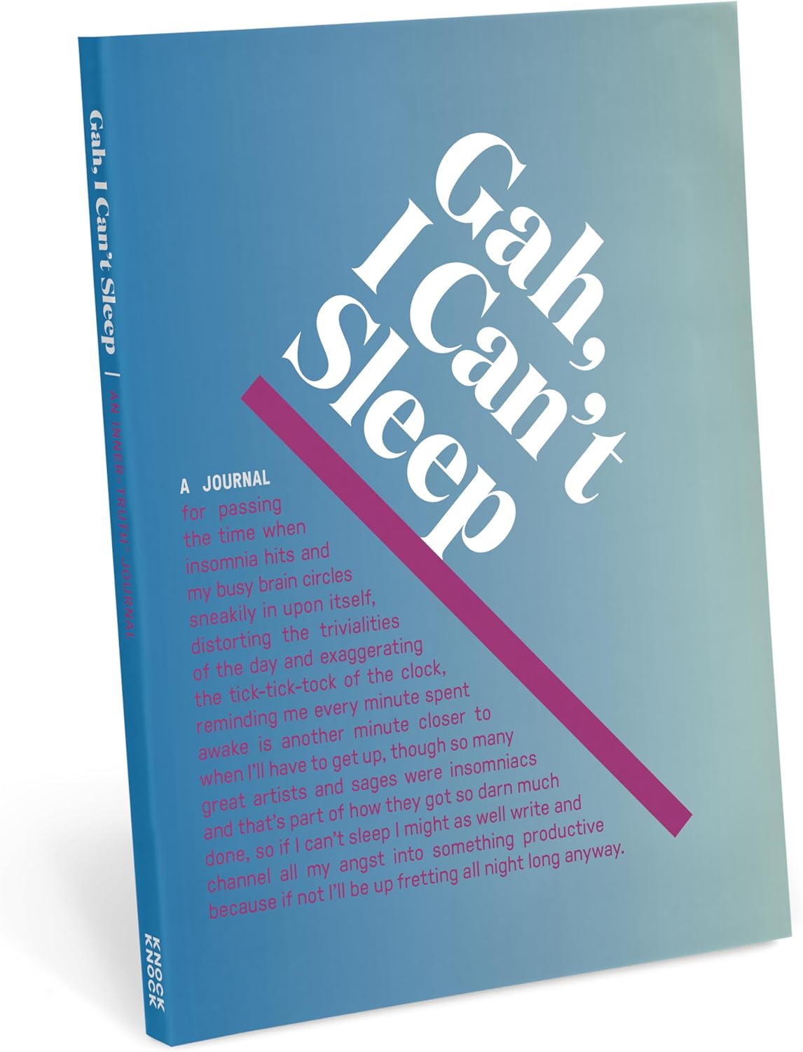 Knock Knock Gah I Can't Sleep Inner-Truth Journal (Ombre Edition) - Sleep Journal & Self-Care Nightime Notebook, 7 x 9.5-inches