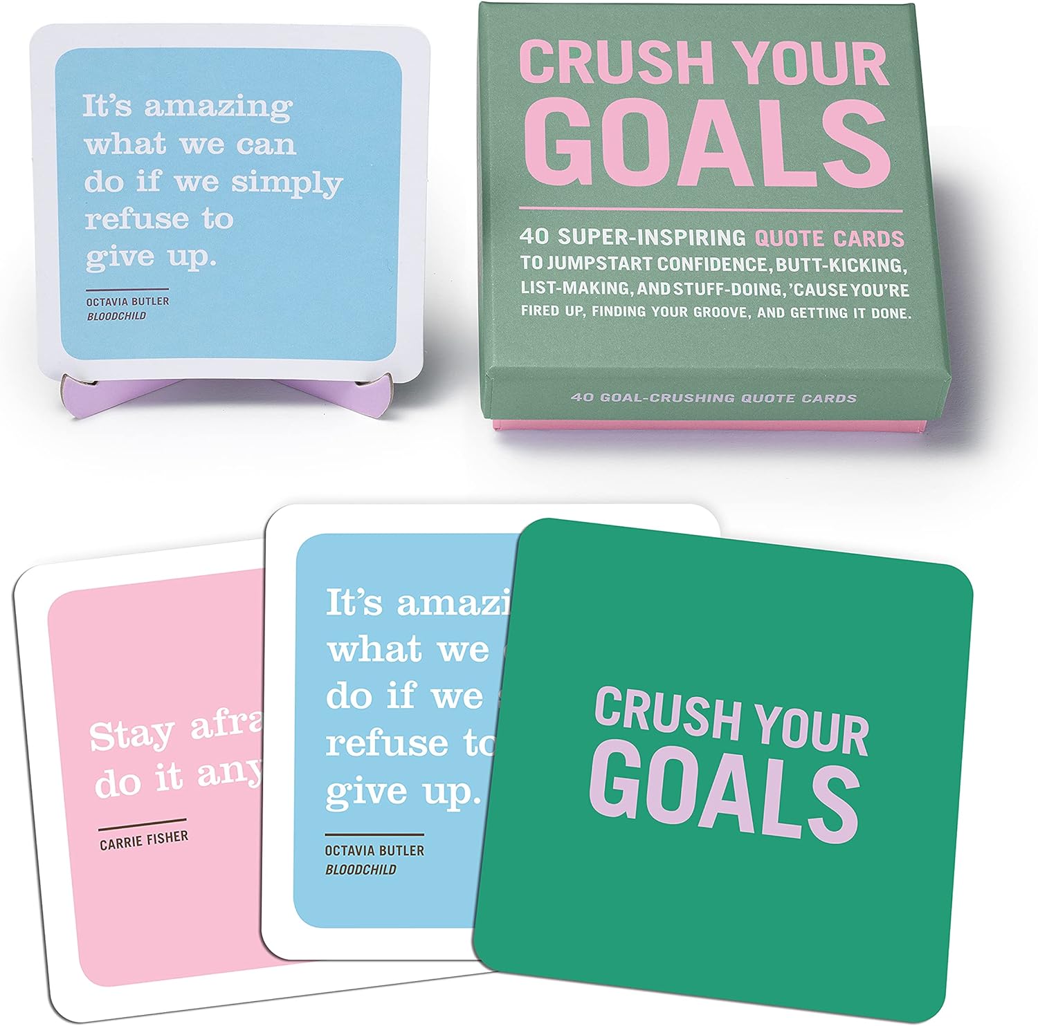 Knock Knock Crush Your Goals Inner-Truth Deck Inspiring Quote Cards Deck, 40 Affirmation Cards & Motivational Gifts, 4.25 x 4.25-inches