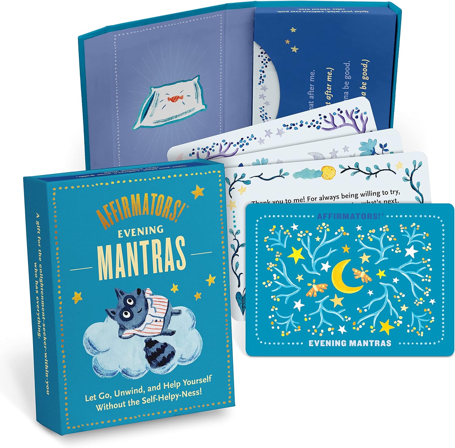 Knock Knock Affirmators! Mantras Evening - Night Affirmation Cards Deck, Positive Affirmations & Meditation Cards (30 Cards Deck)